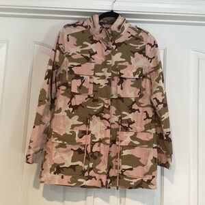 Endless Love Women Camouflage Jacket, Size Small, Color Pink Multi Color